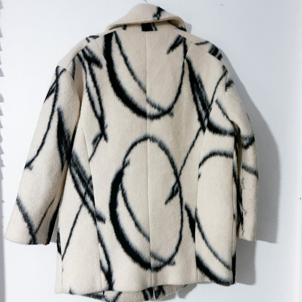 BANANA REPUBLIC XO Alpaca Wool Coat in Cocoon SZ S - Picture 4 of 5